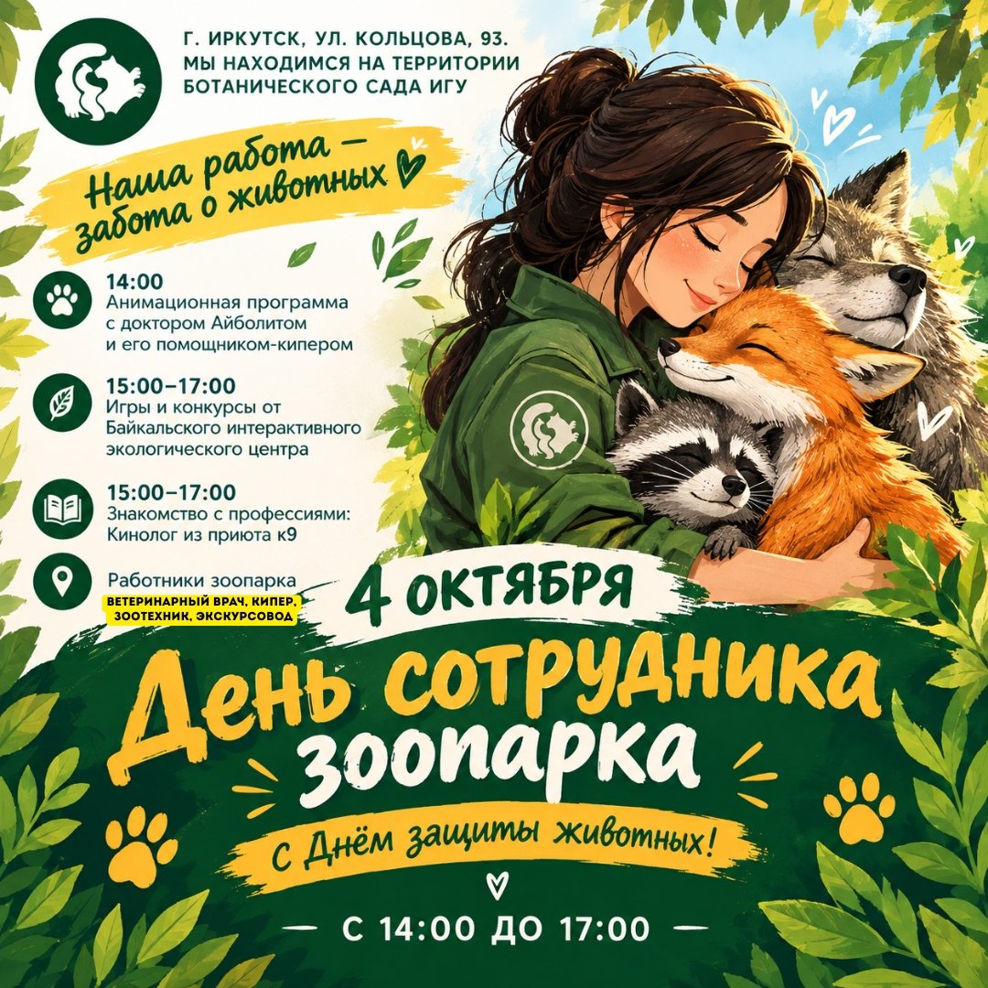 День сотрудника зоопарка в «Иркутском зоосаде»